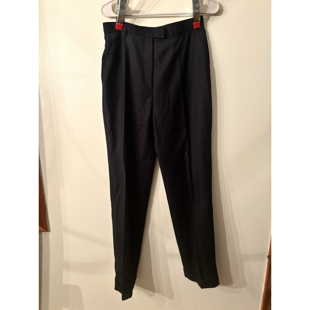 Bernard Zins Wool Cashmere Pants Women's Size 8 Flat‎ Front Cuffed 28x31 France
